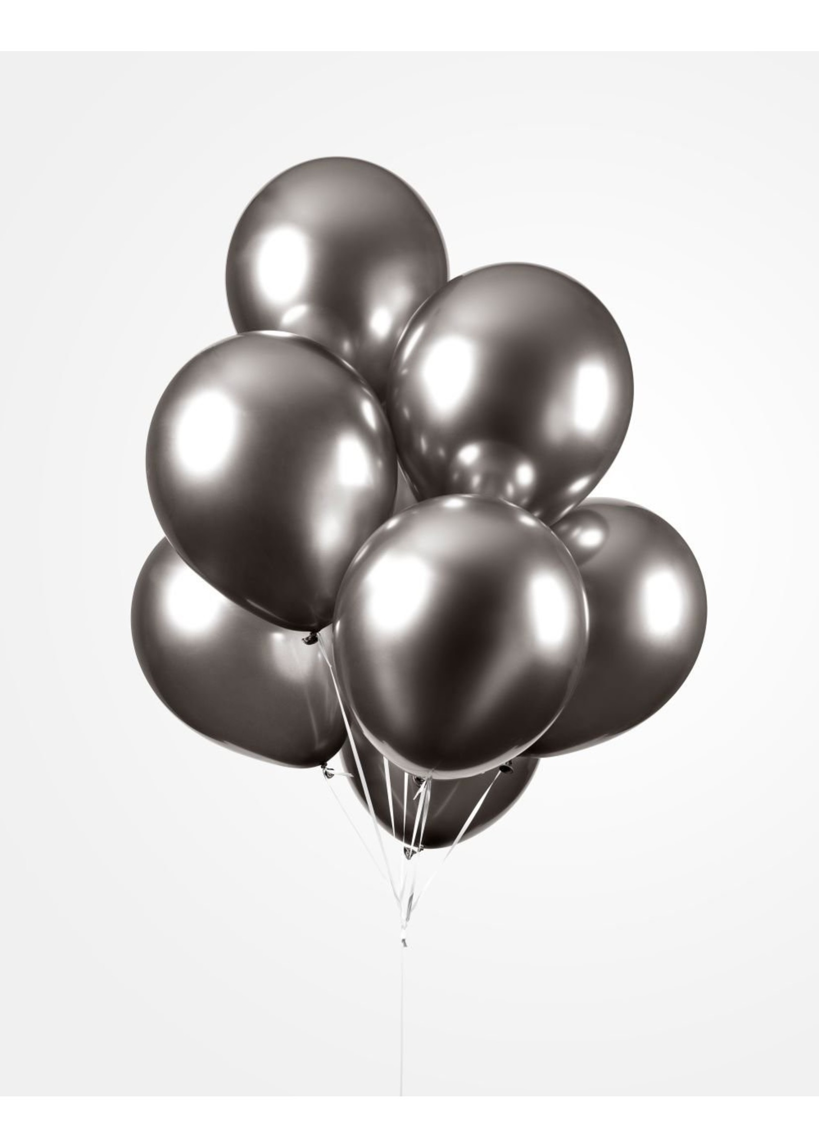We Fiesta Party Ballonnen chrome space grijs