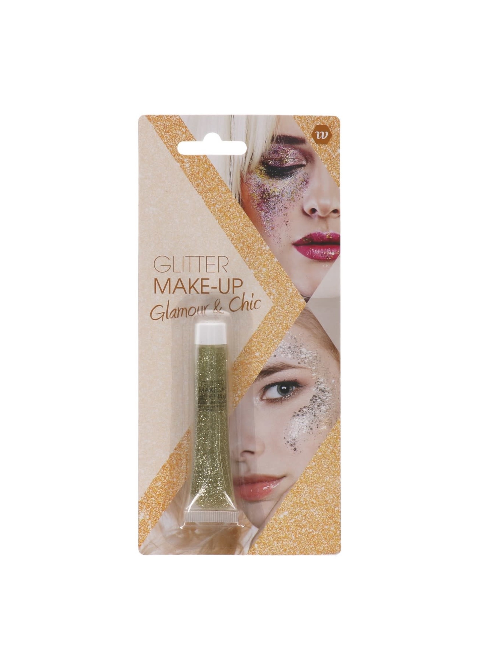 Feestkleding Breda Glitter Make-Up Goud