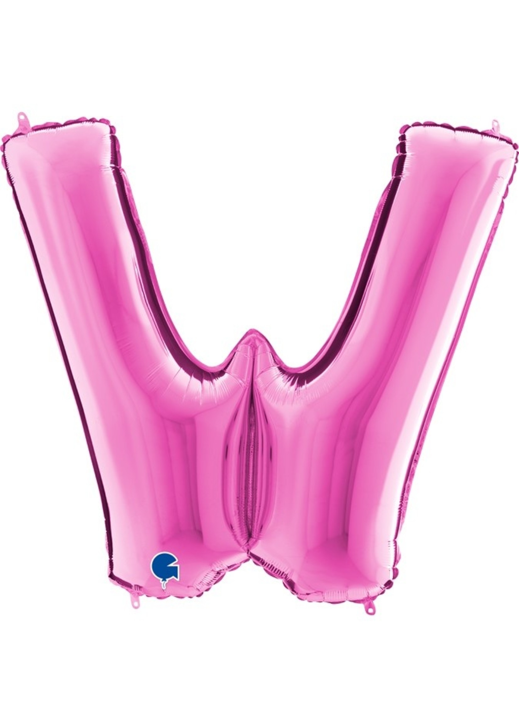 Sempertex Folie ballon letter W, knalroze