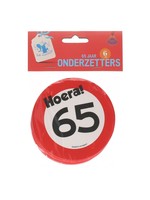 Feestkleding Breda Onderzetters verkeersbord 65