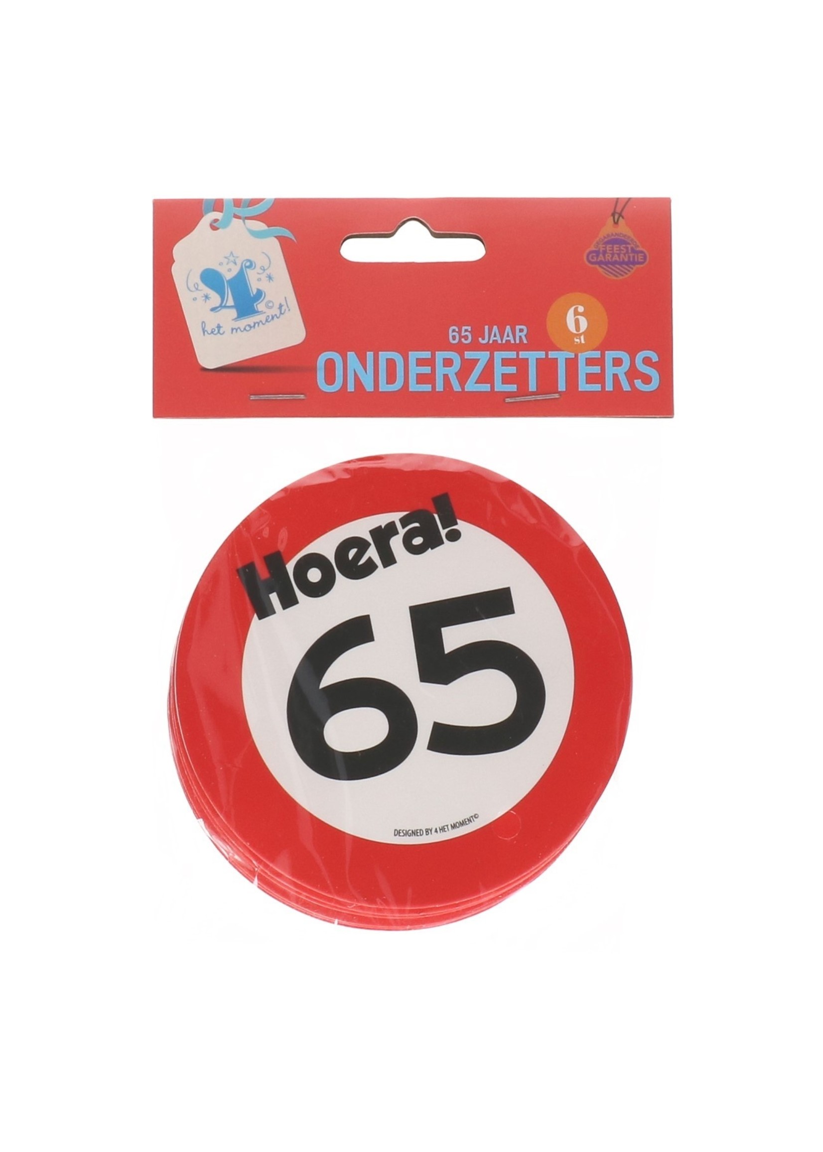 Feestkleding Breda Onderzetters verkeersbord 65