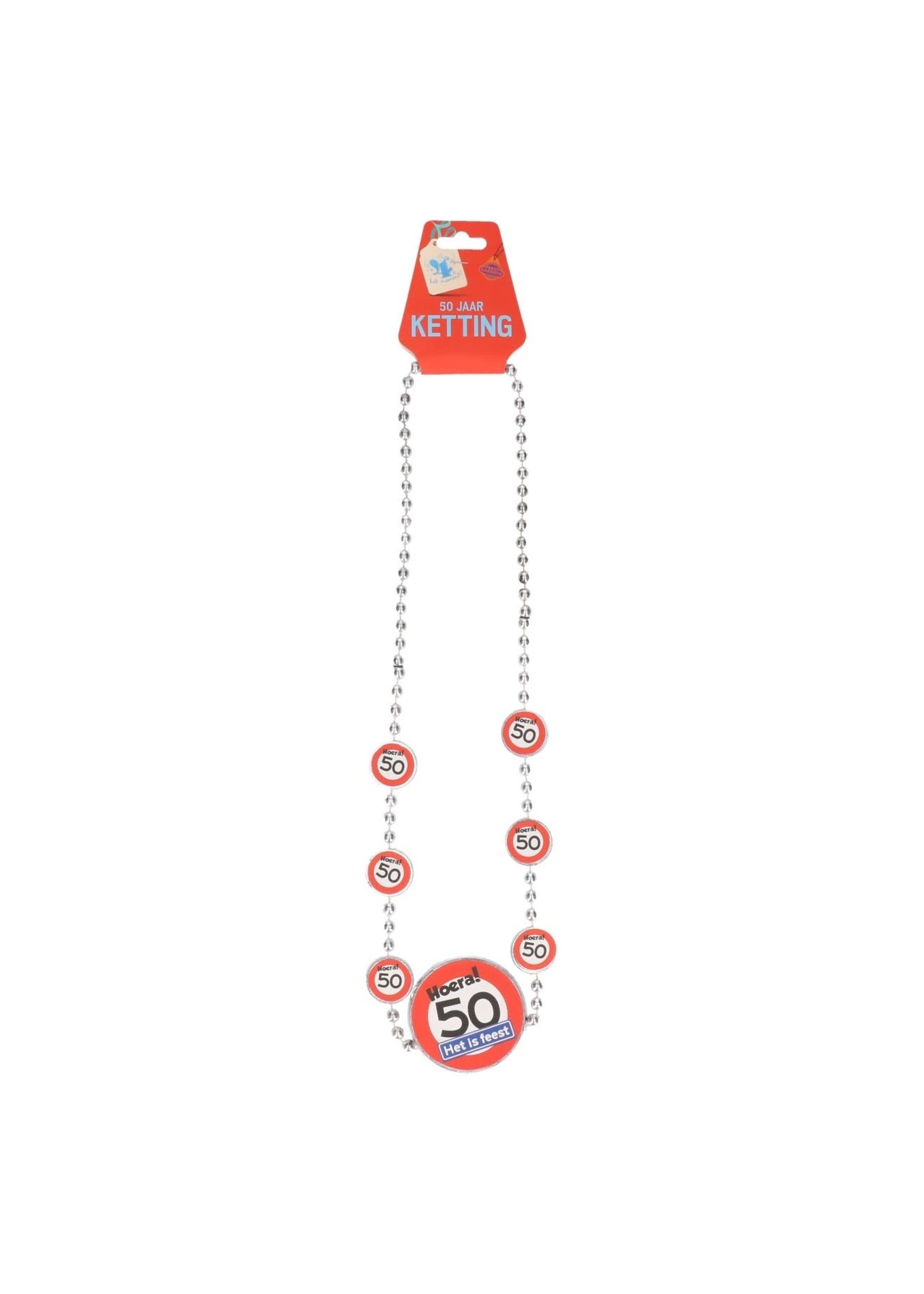 Ketting verkeersbord Hoera! 50 jaar