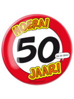 Feestkleding Breda Button Hoera 50 jaar XL