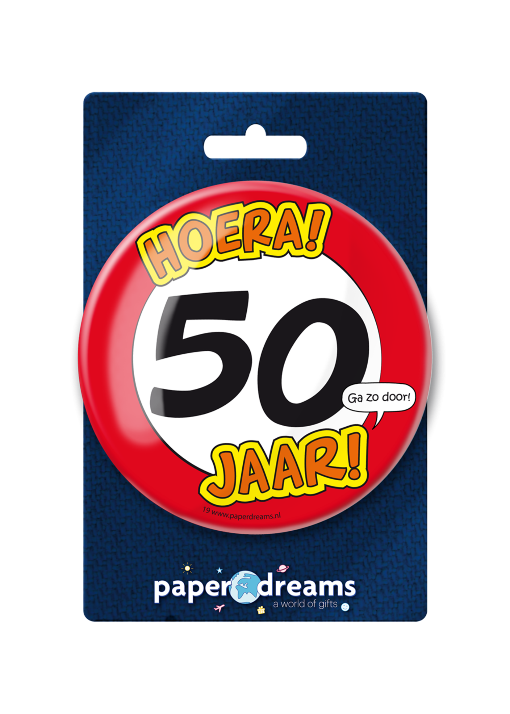 Feestkleding Breda Button Hoera 50 jaar XL