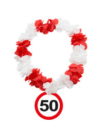 Feestkleding Breda Hawaii krans verkeersbord 50 jaar