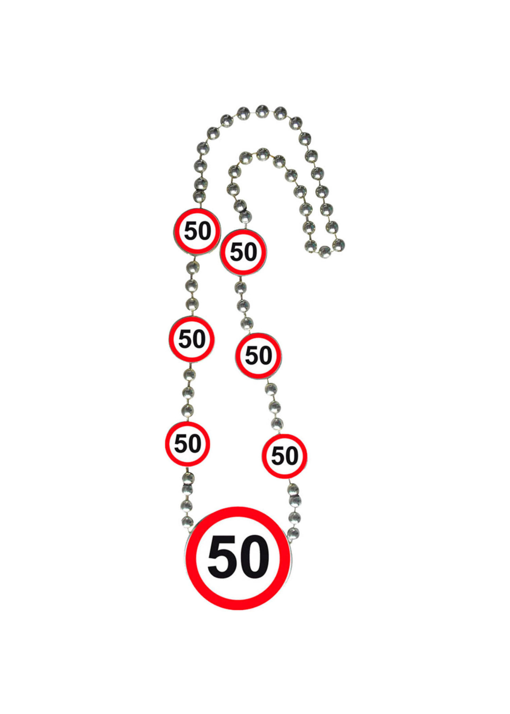 Feestkleding Breda Ketting verkeersbord 50