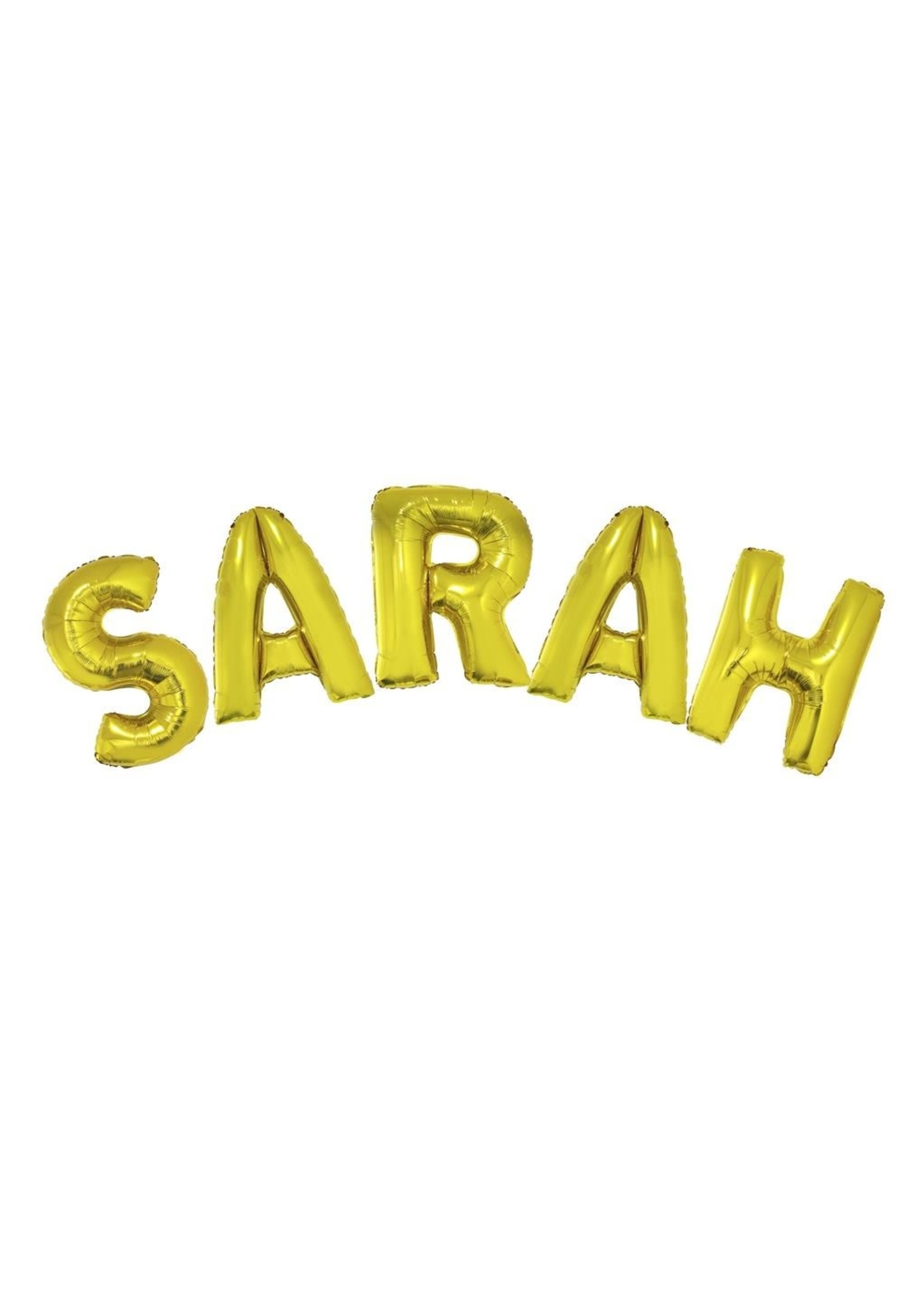 Gouden letter ballon Set SARAH