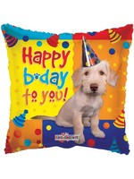 We Fiesta Party Folieballon happy bday hondje 18 inch / 46 cm