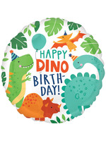 Sempertex Folieballon Happy Dino Birthday 17 inch / 43 cm