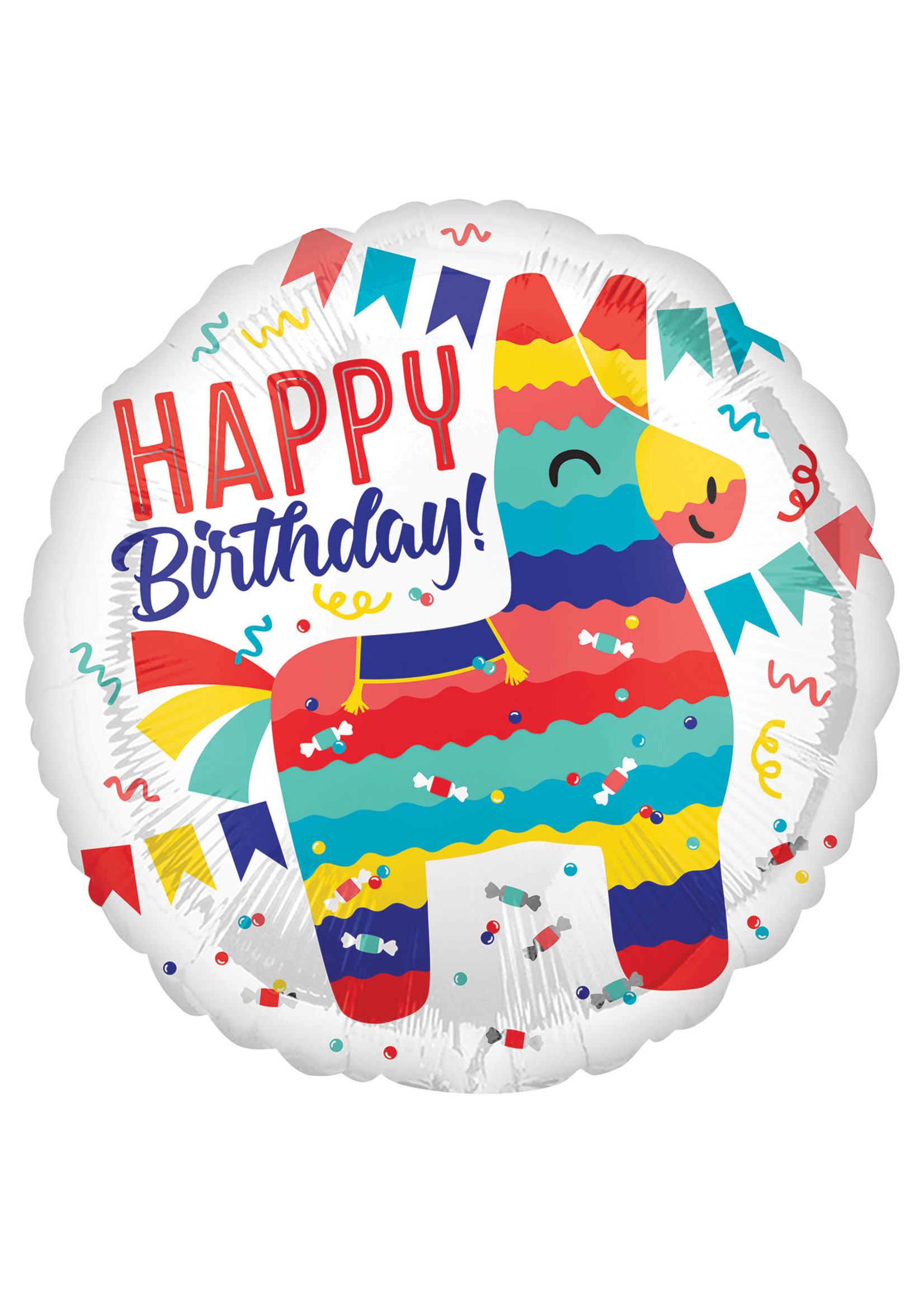 Sempertex Folieballon Happy Birthday 17 inch / 43 cm