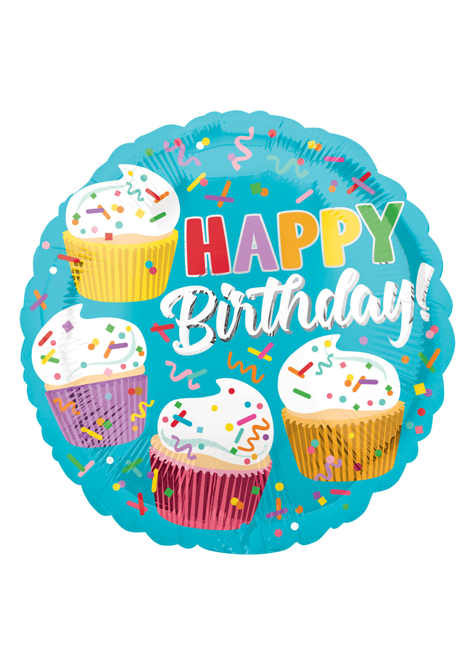 Sempertex Folie ballon Happy Birthday Cupcakes