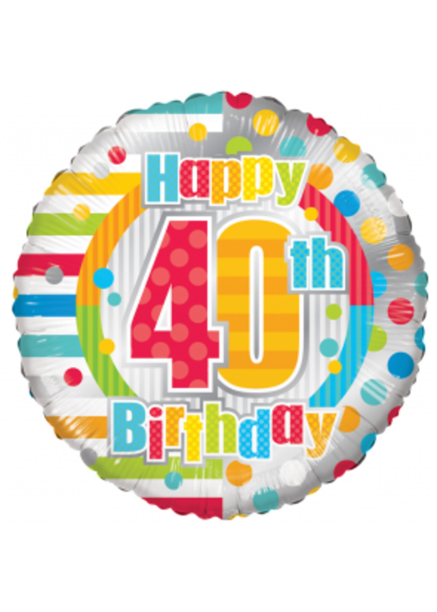 Feestkleding Breda Folie ballon Happy 40th Birthday
