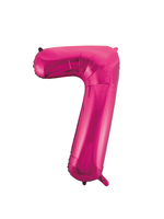 Feestkleding Breda Folieballon cijfer 7 roze 86 cm