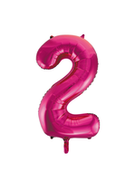 We Fiesta Party Folie ballon cijfer 2 roze 34 inch / 86 cm