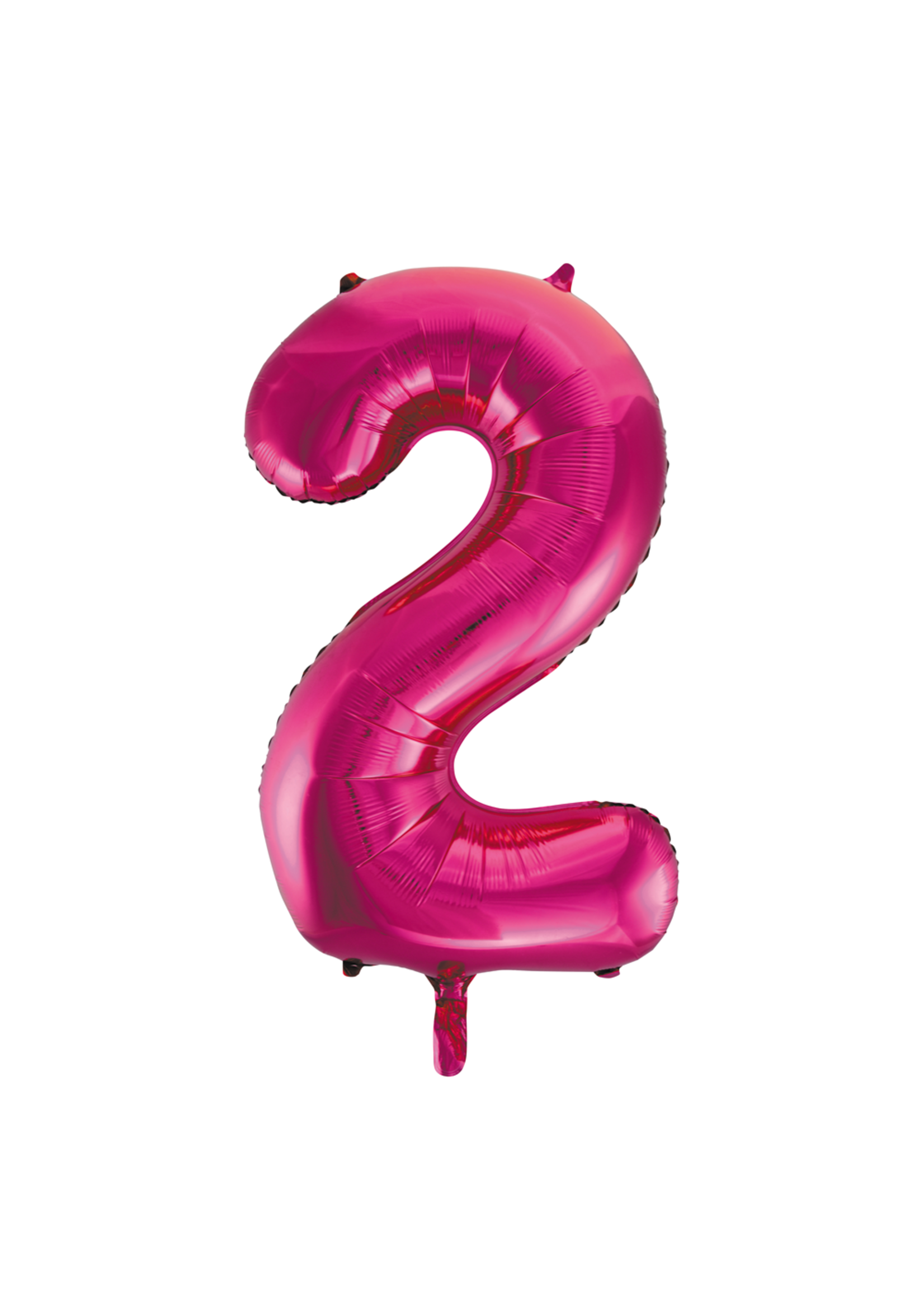 Feestkleding Breda Folie ballon cijfer 2 roze 86 cm