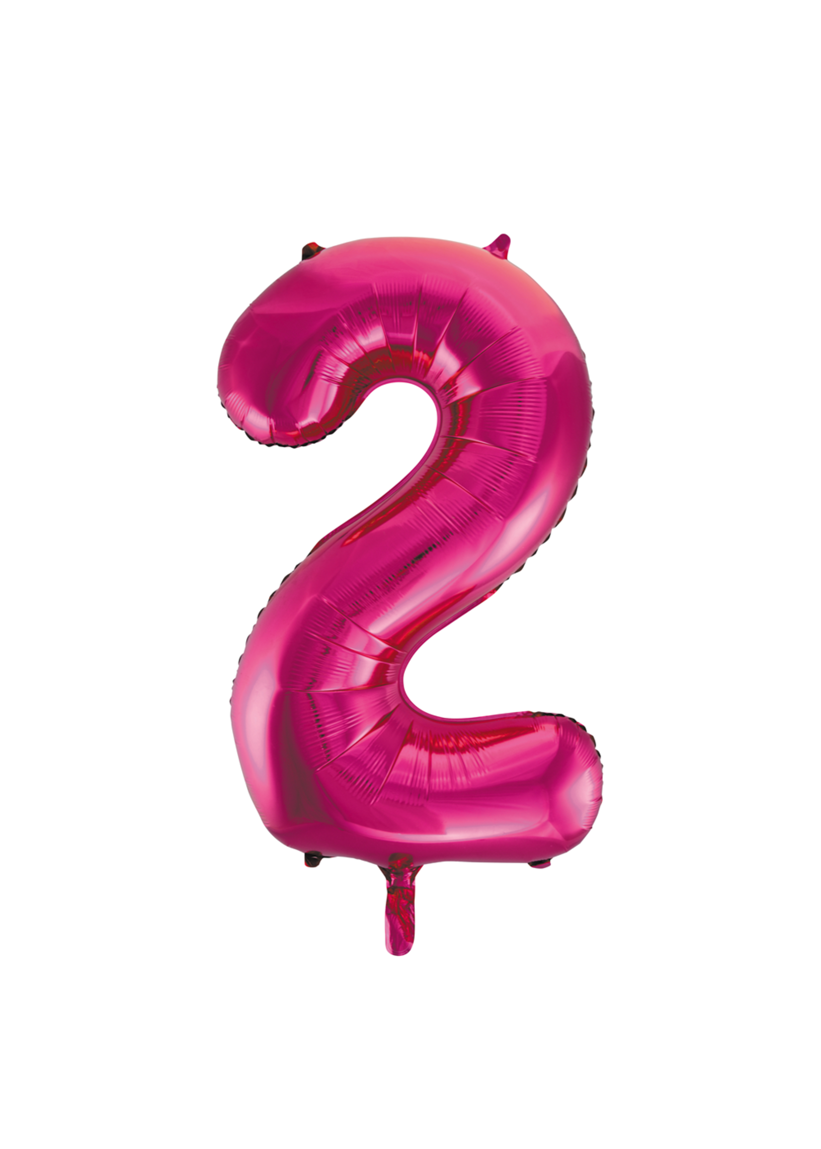 We Fiesta Party Folie ballon cijfer 2 roze 34 inch / 86 cm