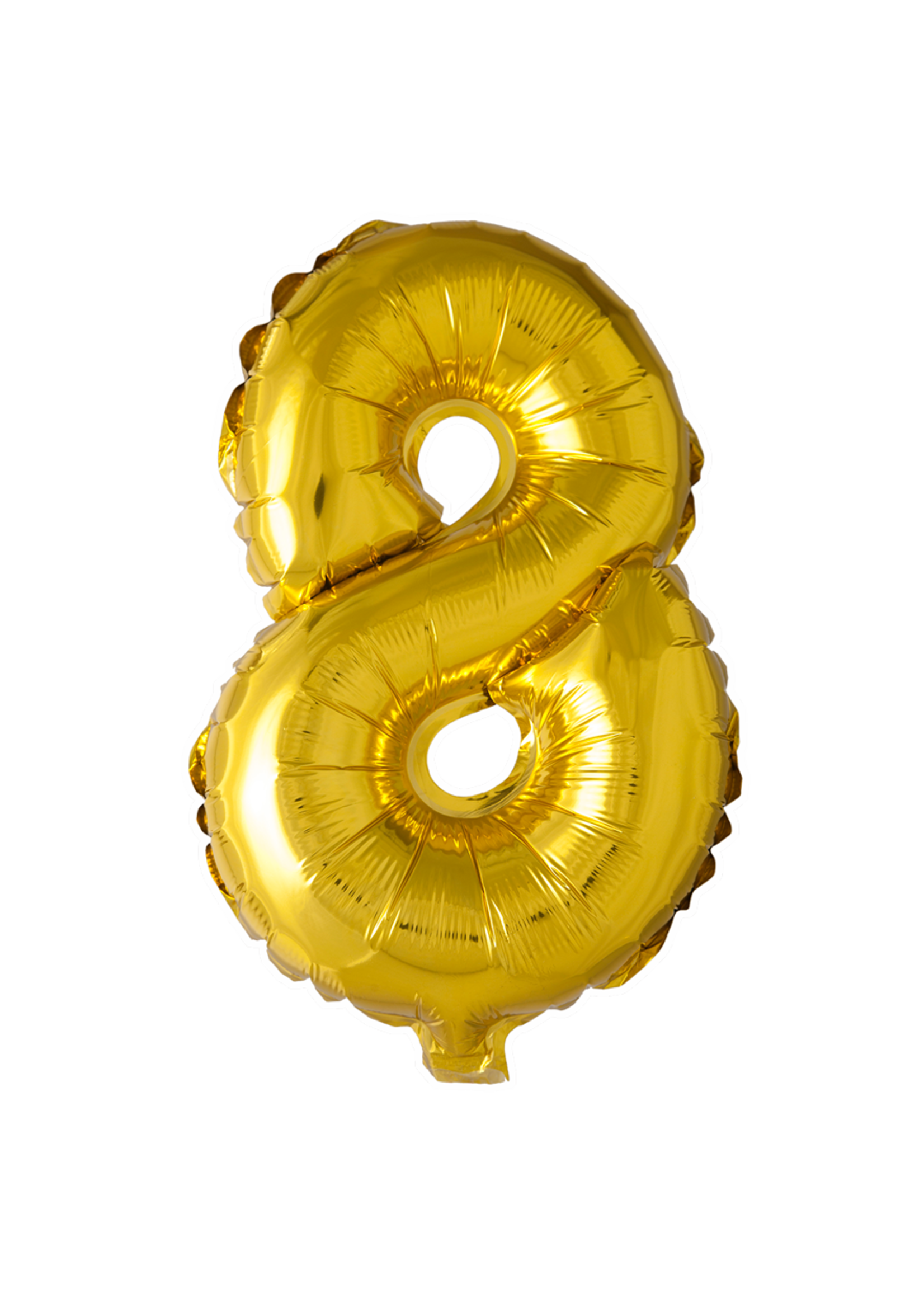 We Fiesta Party Folie ballon cijfer 8 goud 102 cm