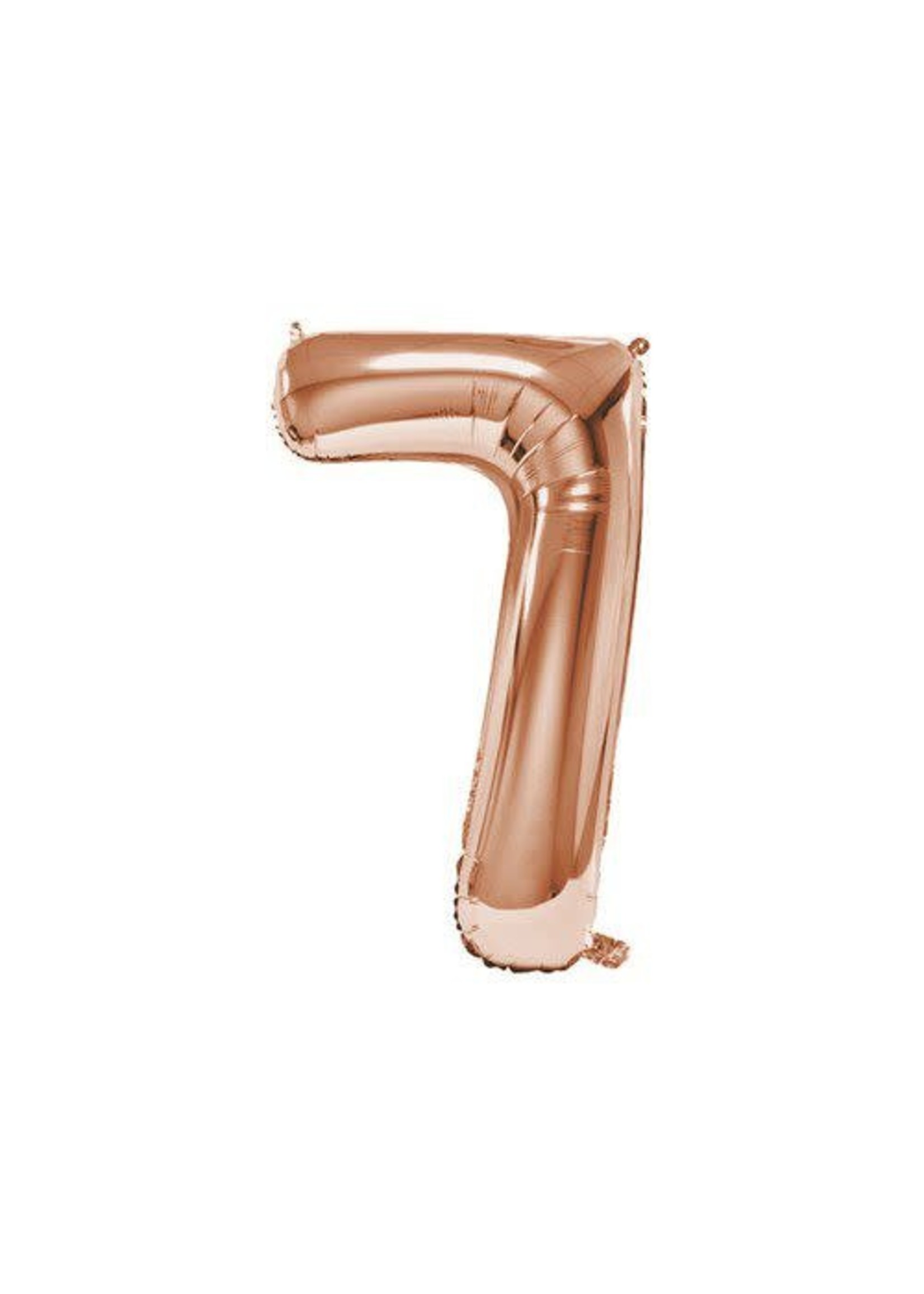 Feestkleding Breda Folie ballon cijfer 7 rose gold 92 cm