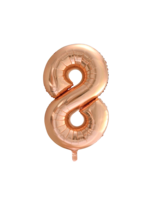 We Fiesta Party Folie ballon cijfer 8 rose goud 86 cm