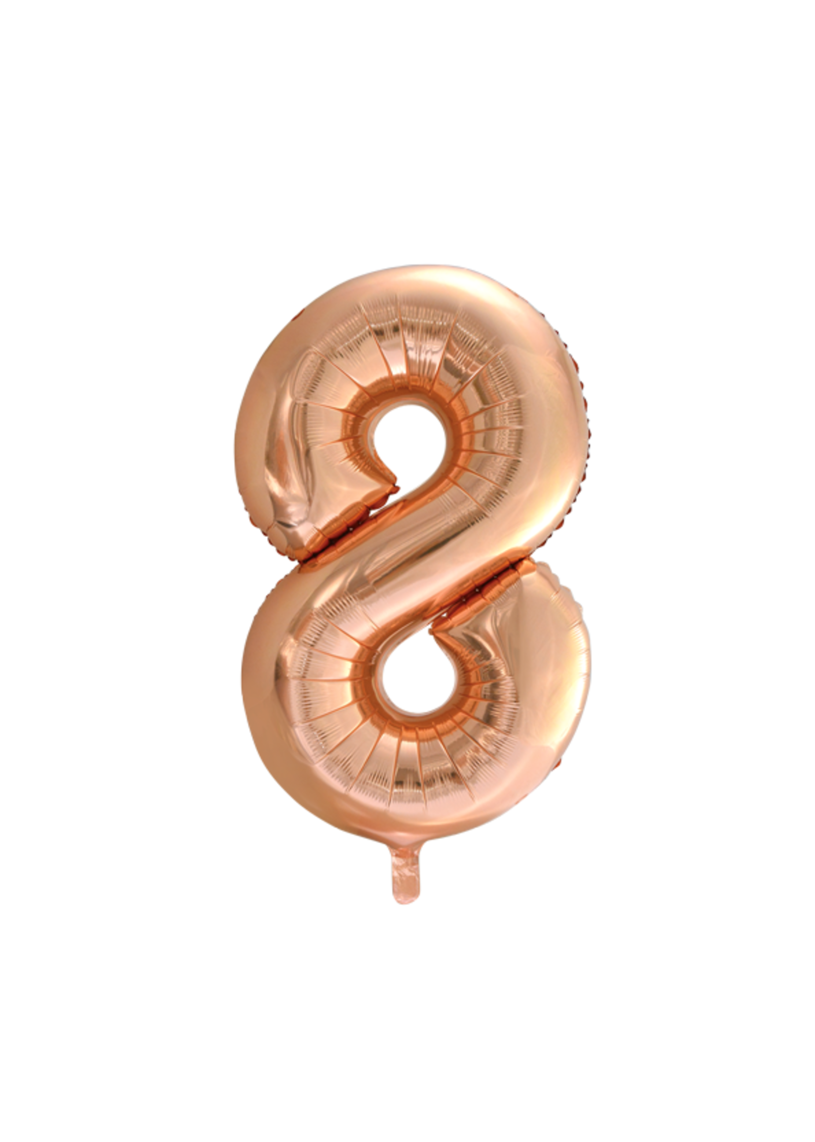 We fiesta party Folie ballon cijfer 8 rose goud 86 cm