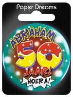 Feestkleding Breda Abraham 50 jaar button