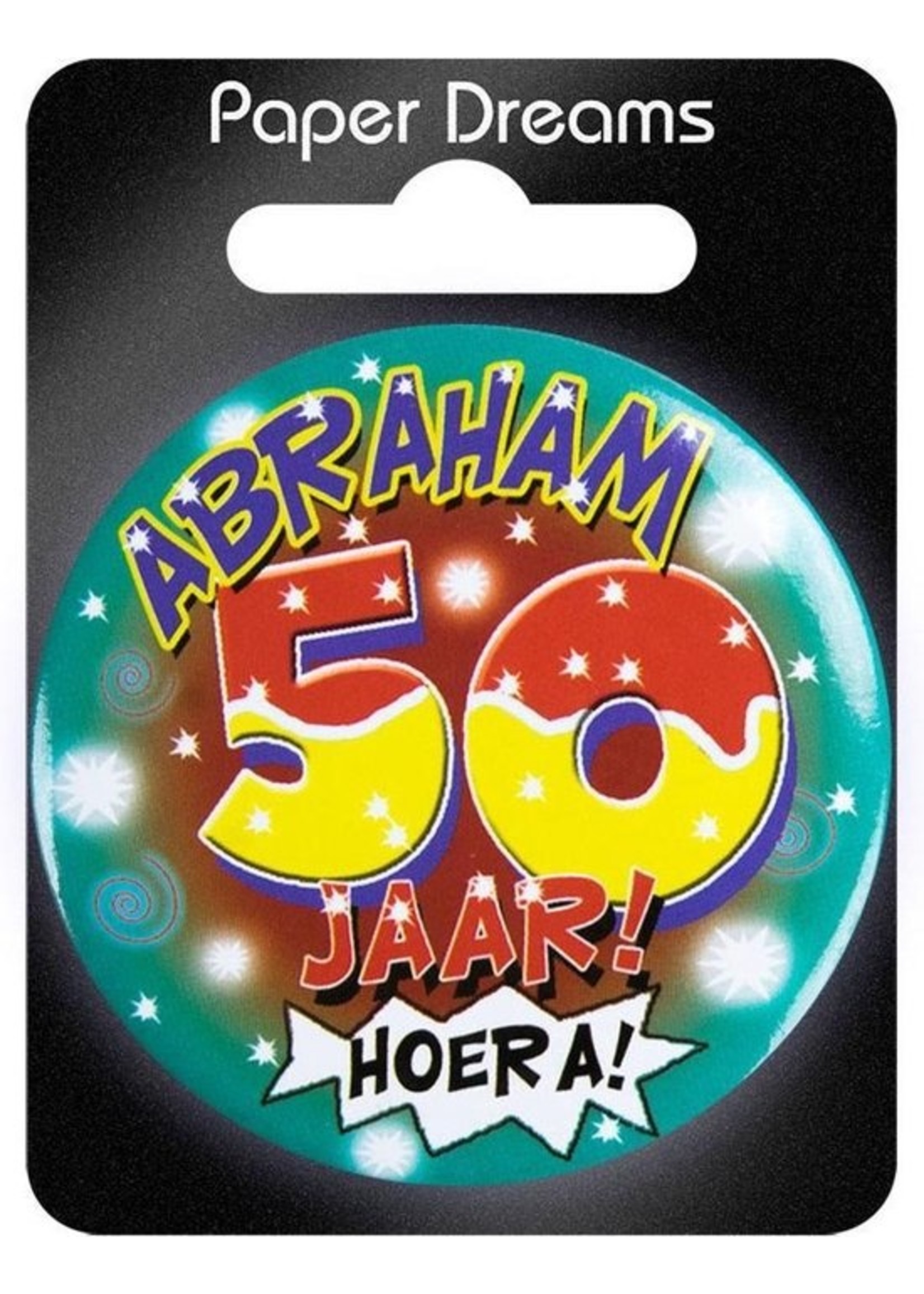 Feestkleding Breda Abraham 50 jaar button