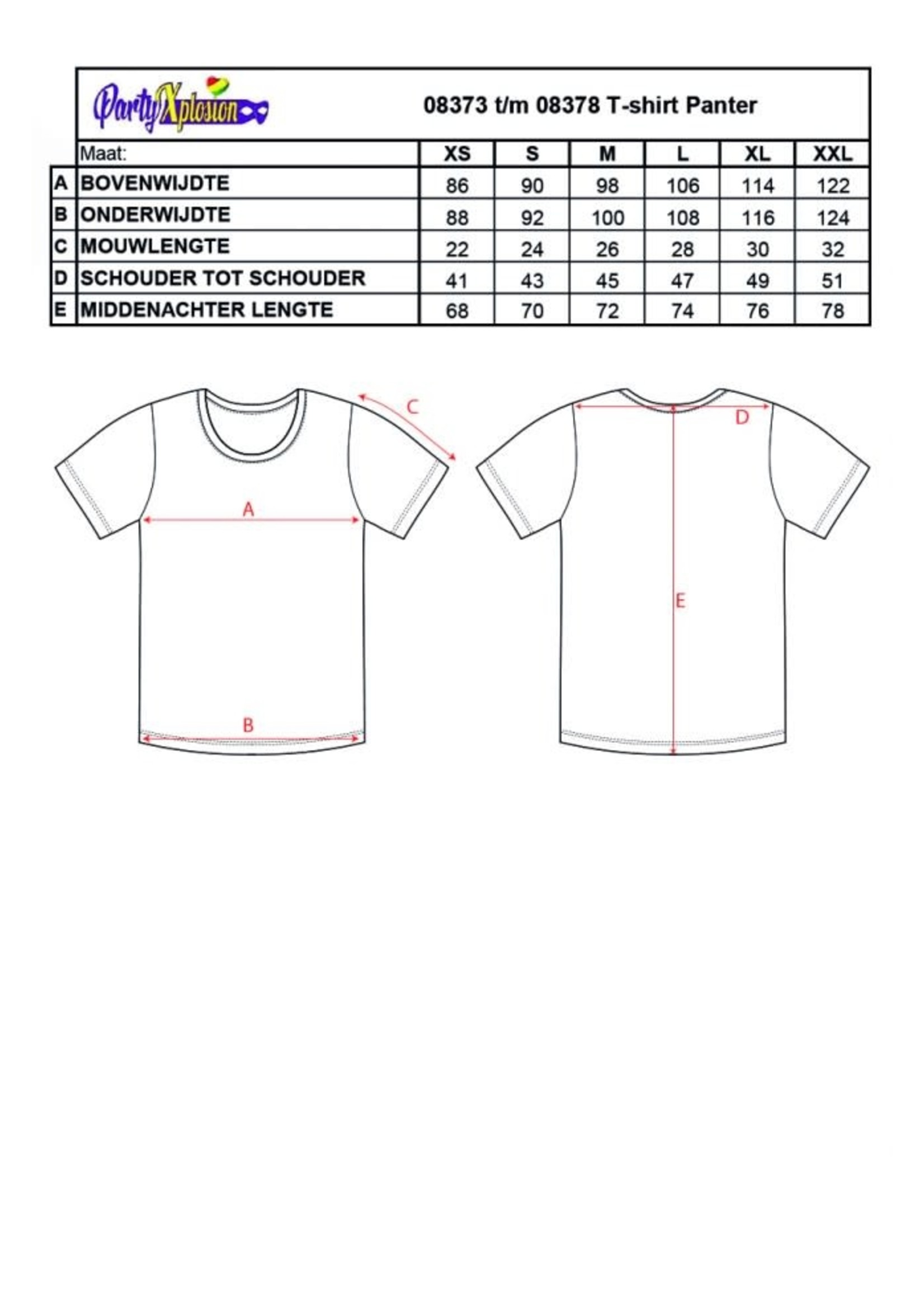 PartyXplosion Shirt panter Unisex