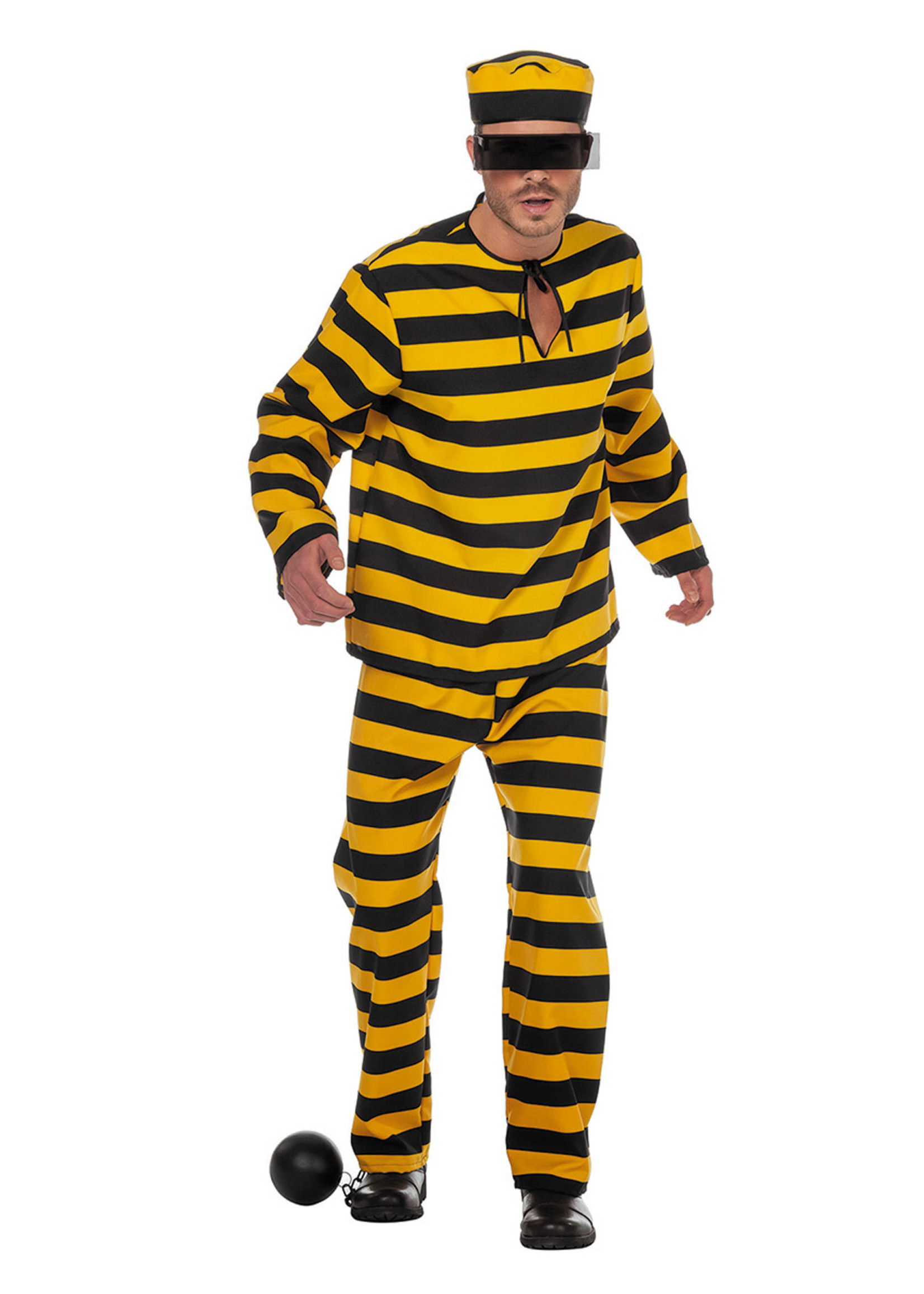 Wilbers & Wilbers Kostuum boef zwart/geel