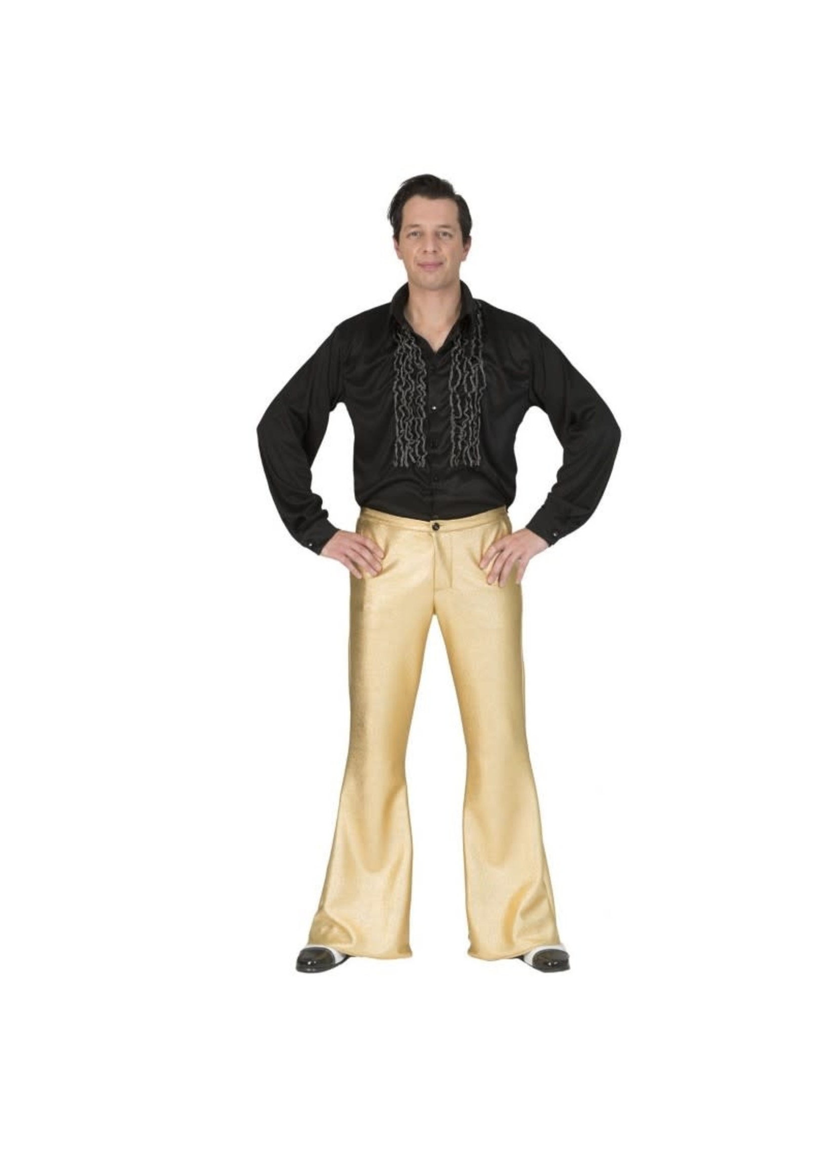 Feestkleding Breda Disco Fever broek goud heren