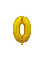 We fiesta party Folie ballon Cijfer 0 goud 66 cm