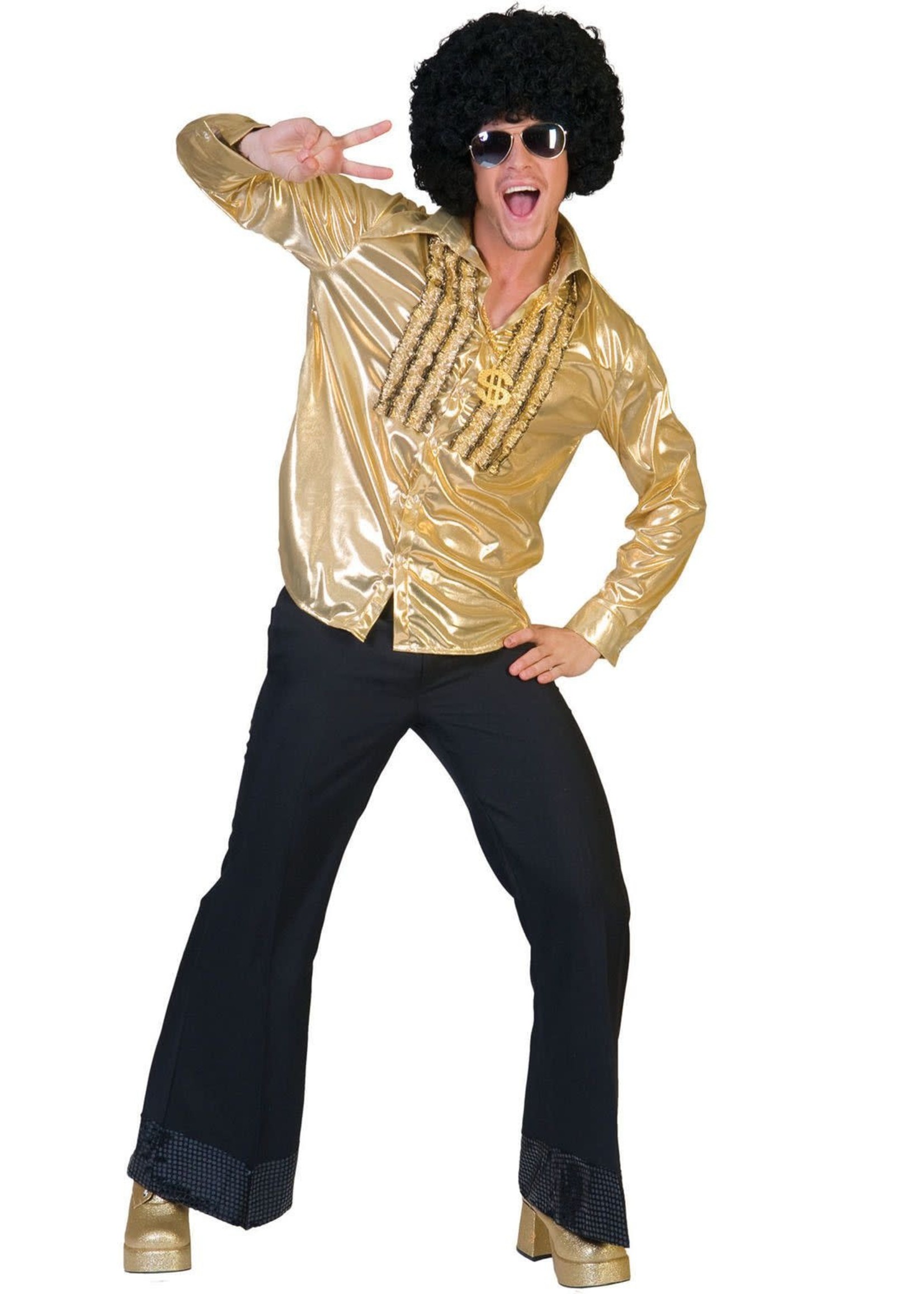 Feestkleding Breda Disco blouse Saturday night goud