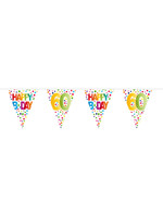 Feestkleding Breda Vlaggenlijn Happy B-day 60 - 6 meter