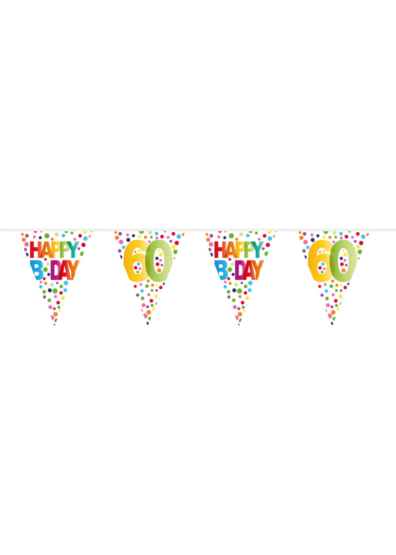 Feestkleding Breda Vlaggenlijn Happy B-day 60 - 6 meter