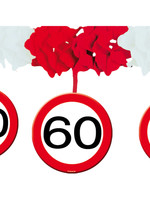Feestkleding Breda Slinger verkeersbord met onderhangers 60 jaar