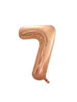 We Fiesta Party Folieballon cijfer 7 rosè goud 86 cm