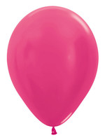 Feestkleding Breda Ballonnen Metallic Pearl Fuchsia 512