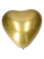 Ballonnen hartvorm goud metallic