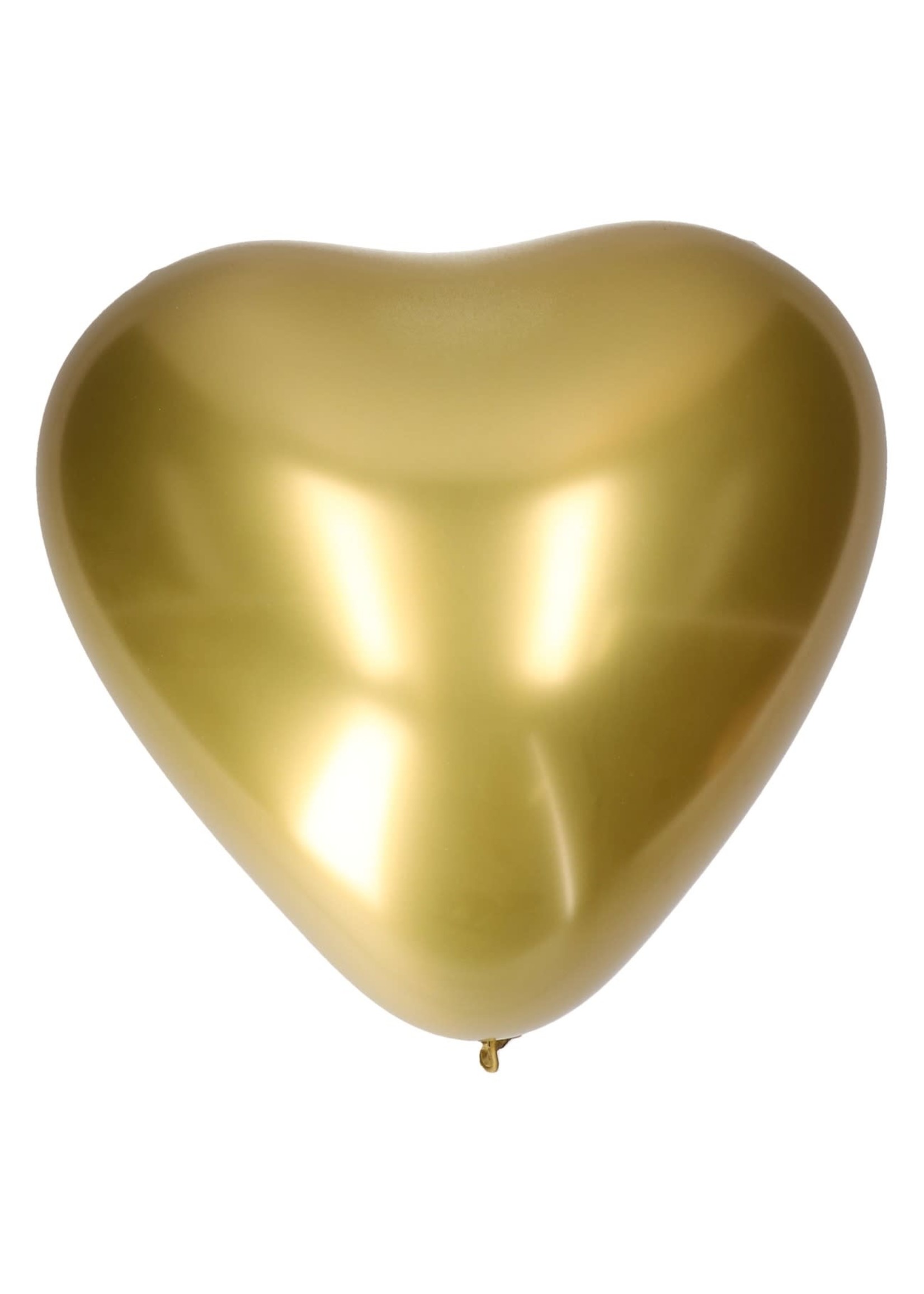 Ballonnen hartvorm goud metallic