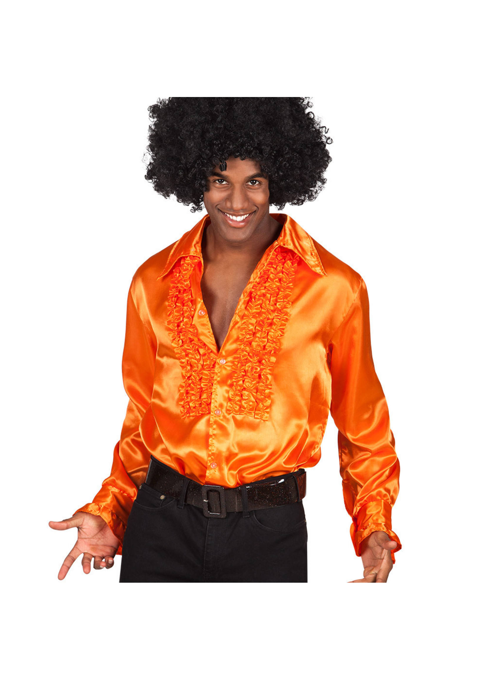 Feestkleding Breda Disco blouse oranje