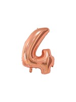 We Fiesta Party Folie ballon cijfer 4 rose gold 66 cm