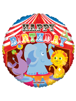 Folie ballon Happy Birthday circus