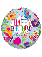 We Fiesta Party Folie ballon Happy Birthday vlinders