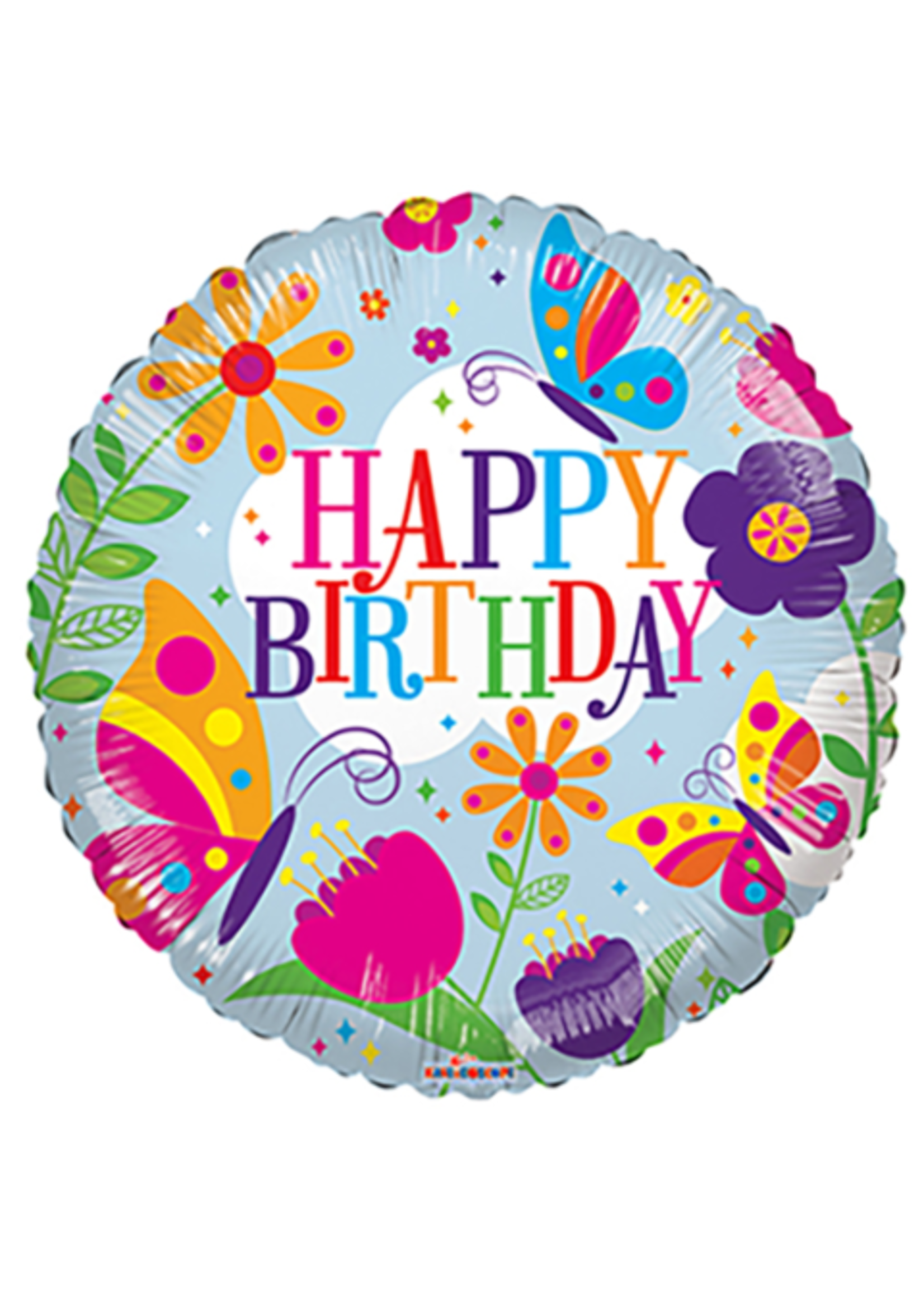 We Fiesta Party Folie ballon Happy Birthday vlinders