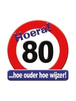 Feestkleding Breda Huldeschild verkeersbord 80 jaar