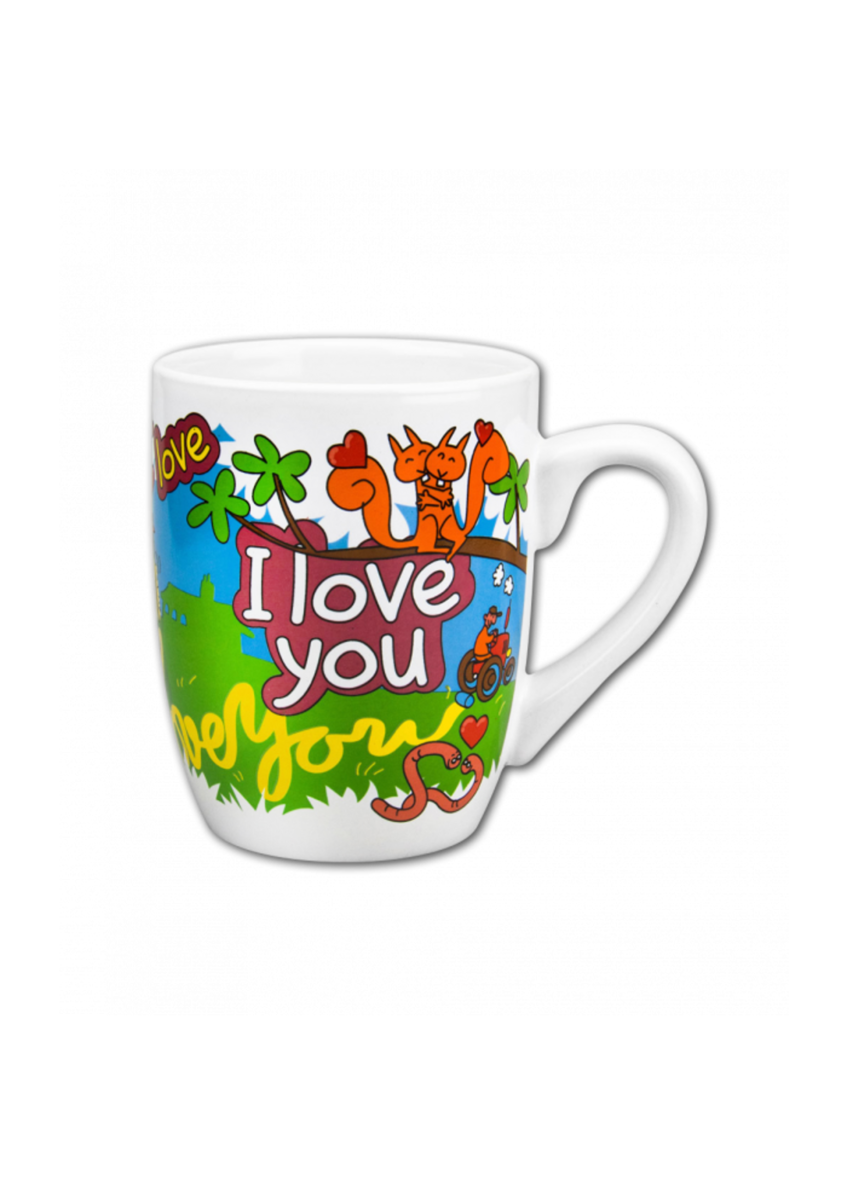 Feestkleding Breda Mok cartoon I love you