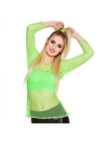 Feestkleding Breda Visnet shirt neongroen