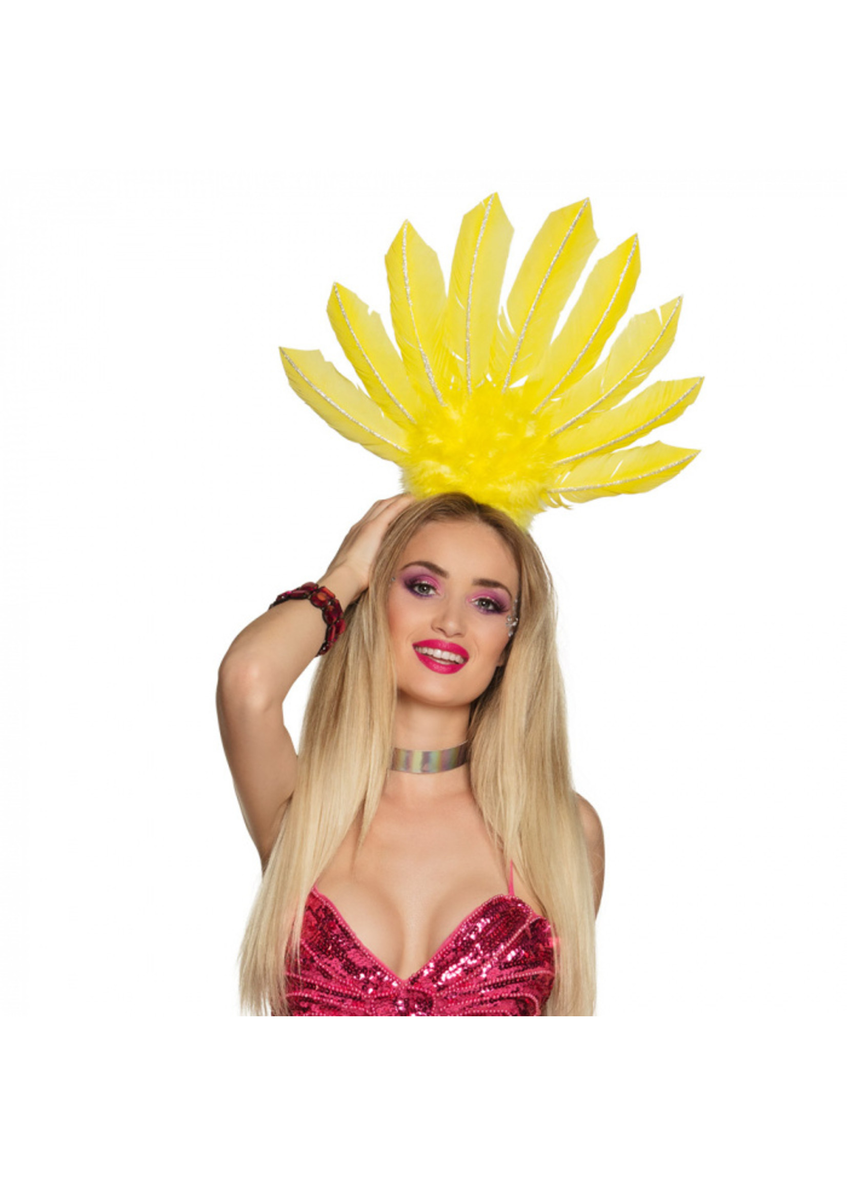 Feestkleding Breda Tiara Samba neongeel