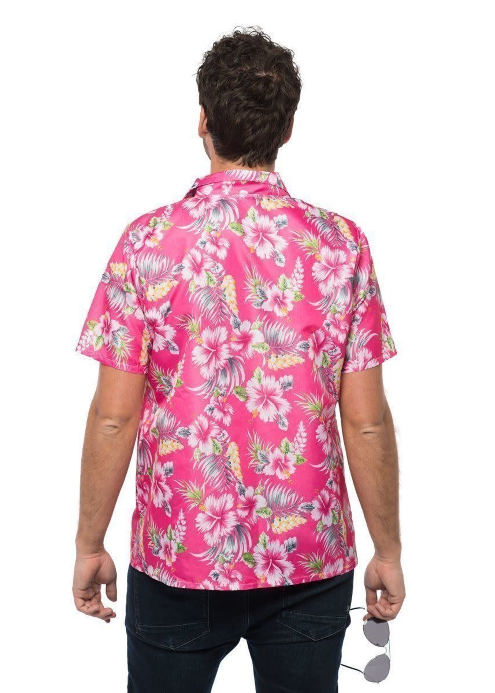 Feestkleding Breda Hawaii blouse Deluxe roze