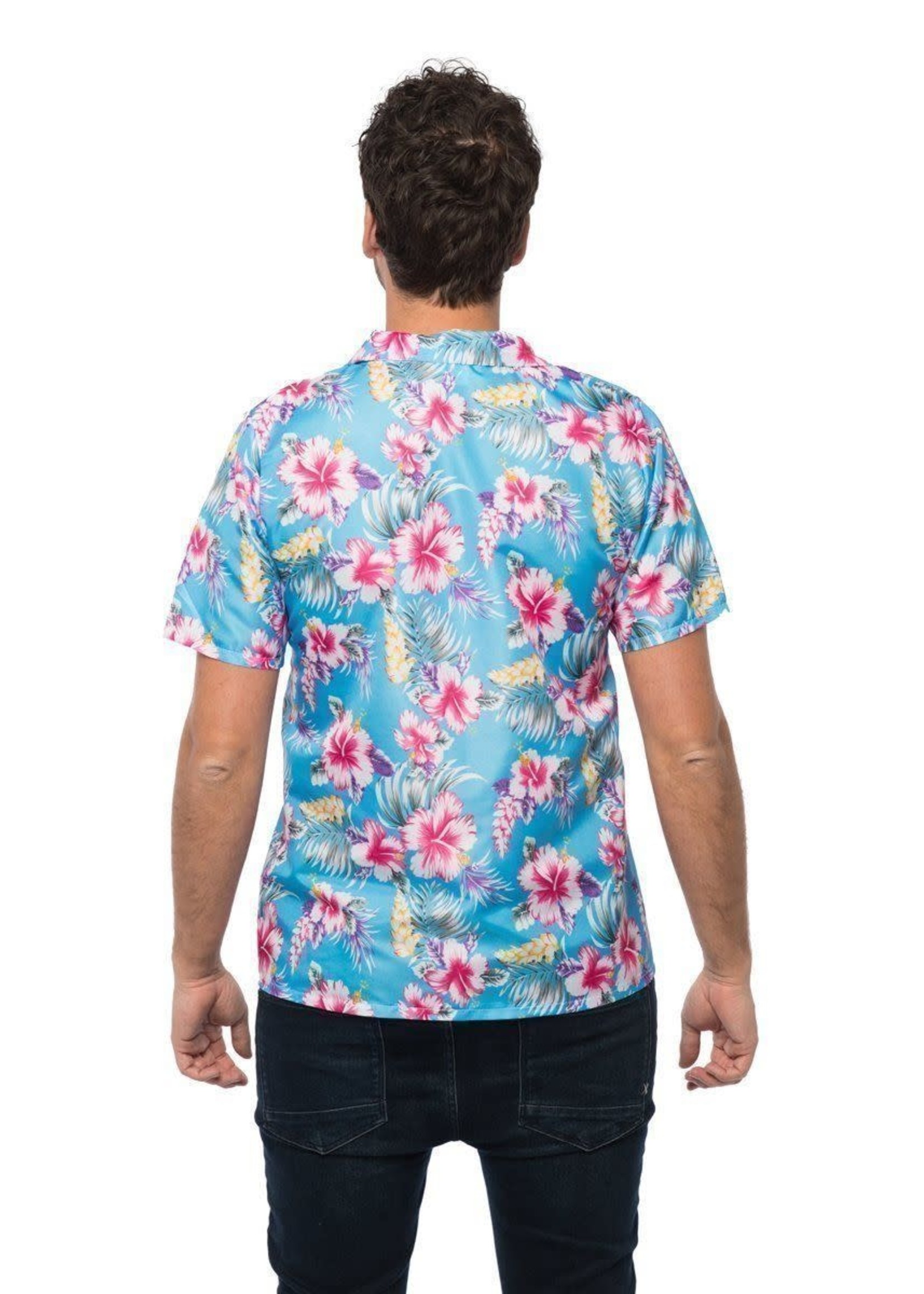 Feestkleding Breda Hawaii shirt Deluxe blauw