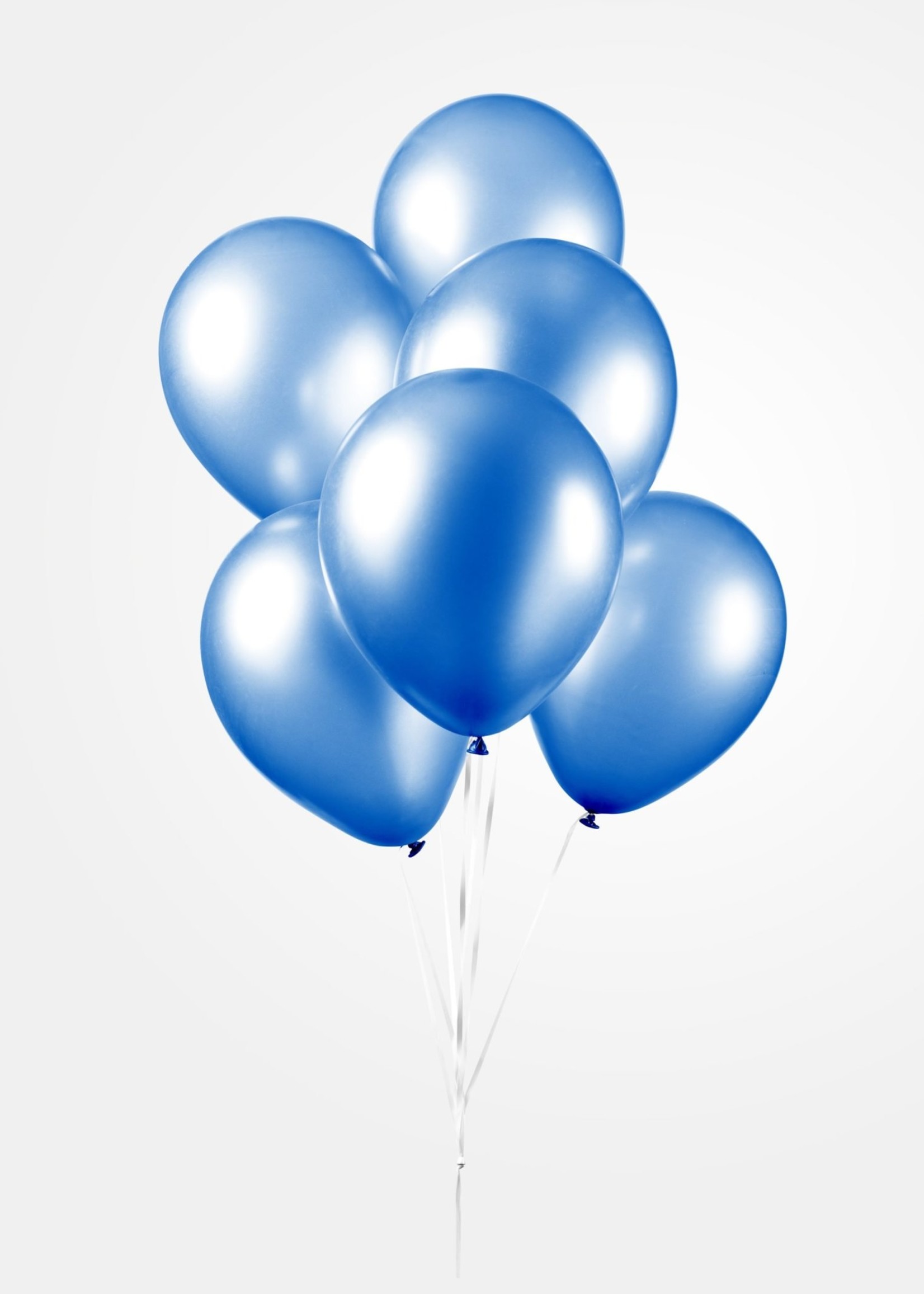 Ballonnen Metallic blauw 25 stuks